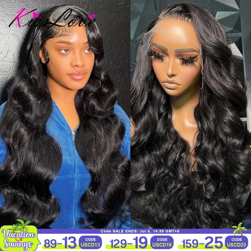 KissLove Body Wave 13x4/13x6 HD Lace Front Human Hair Wigs Pre Plucked 5x5 HD Lace Closure Wigs 360 Human Hair Lace Frontal Wig
