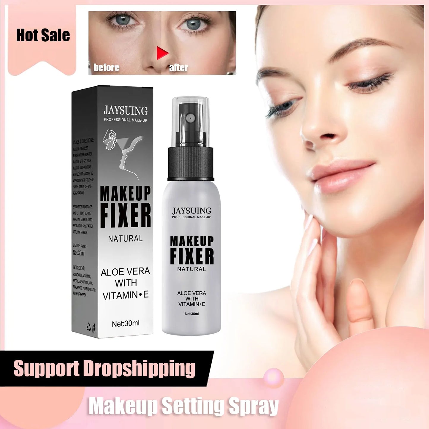 Makeup Setting Spray Moisturizing Lotion Hydrate Oil Control Long-lasting Make Up Natural Matte