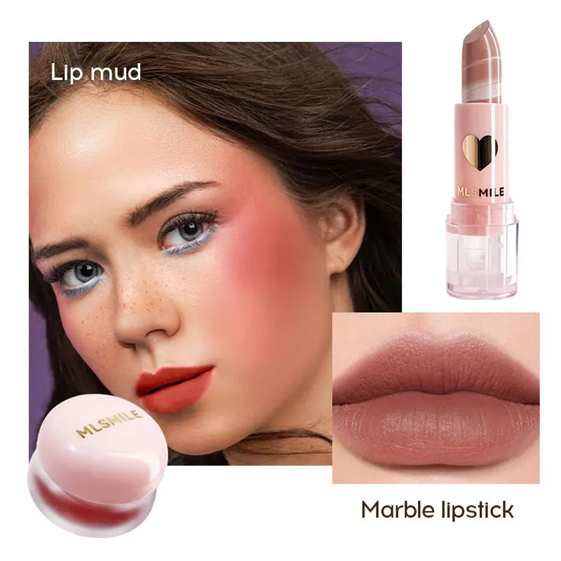 Makeup Kit With Organize Case Lipstick Contour Highlight Liquid Eyeshadow Lip Mud Eyebrow Pencil mascara