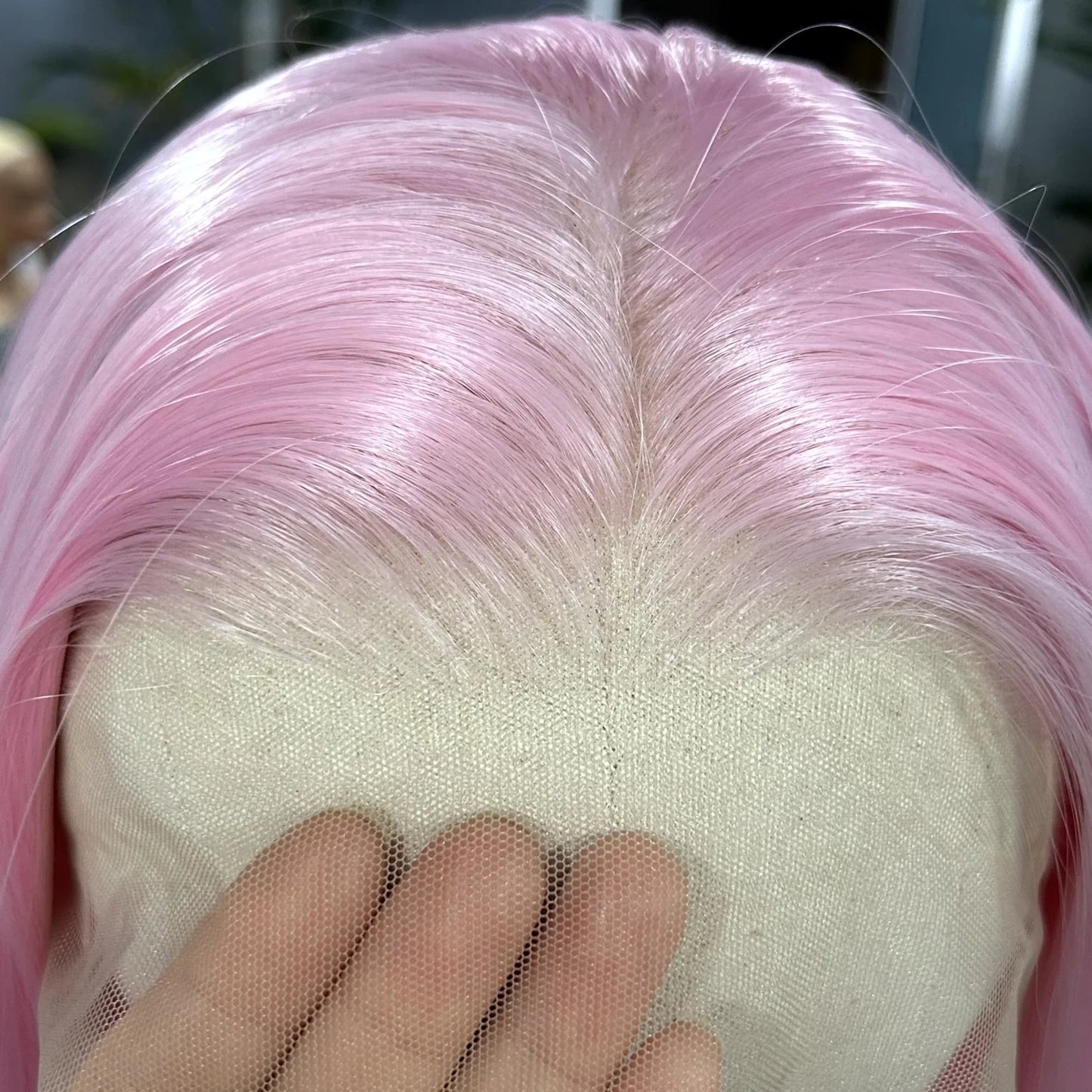 Long Pink Wavy Wigs for Women Synthetic Hair Free Part Body Wave Natural Curly Pastel Pink Colored Wigs