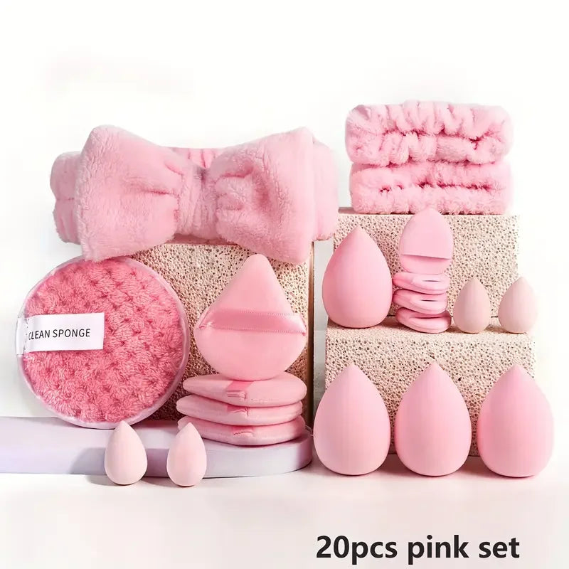 20/40 Pink Makeup kit Complete Makeup Brush Set, Big set includes Soft Brushes, Beauty Blender,