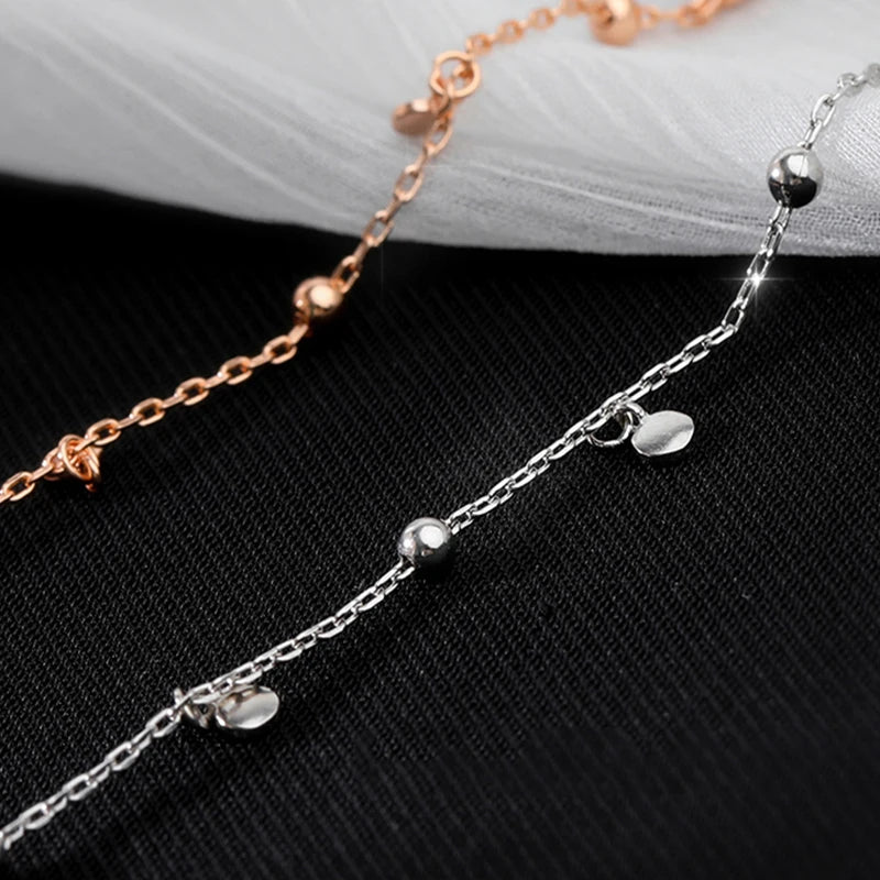 Choker Necklaces for Women Real 925 Sterling Silver Geometric irregular Round necklace