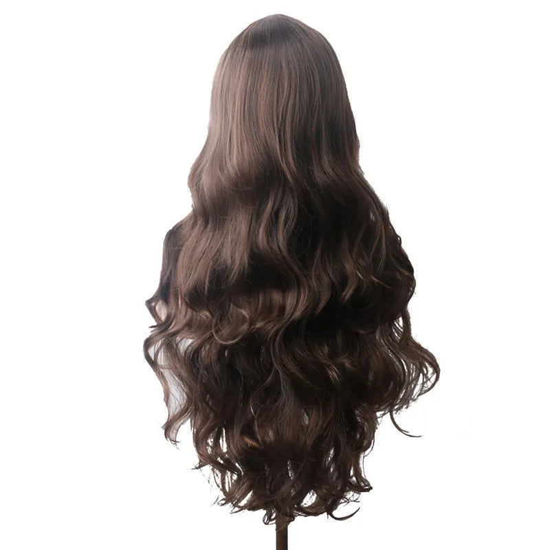 Wavy Womans Wigs Synthetic Hair Wigs For Women Cosplay Wig Long Colorful Wig Pink Purple Green Brown