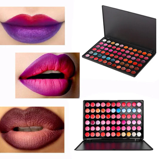 66 Colors Beauty Make Up Lipsticks Lip Gloss Moisturizer Shimmer Lipstick Palette Maquiagem Moisturizer