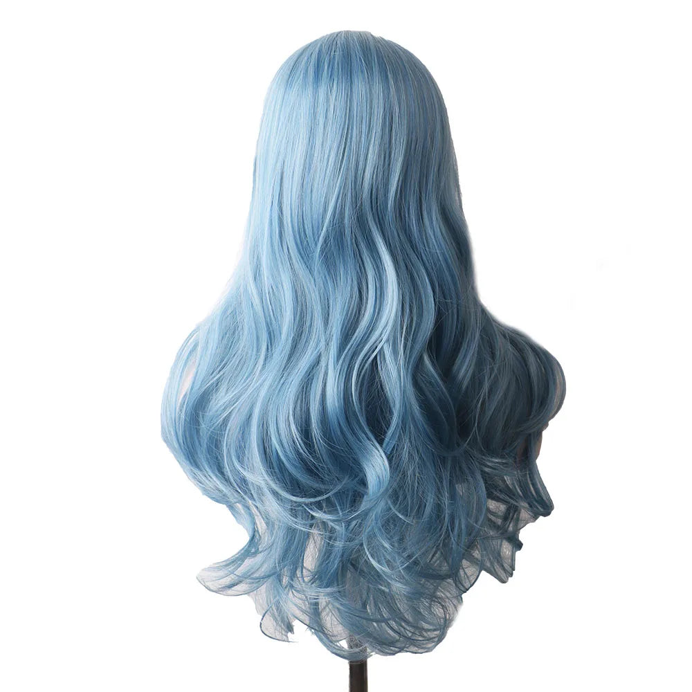 Wavy Womans Wigs Synthetic Hair Wigs For Women Cosplay Wig Long Colorful Wig Pink Purple Green Brown