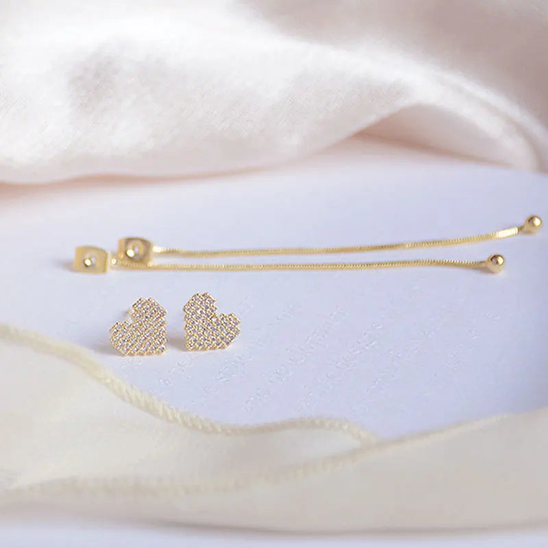 14k Gold Earrings Earrings For Women Long Micro-Encrusted Zircon Jewelry Accessories