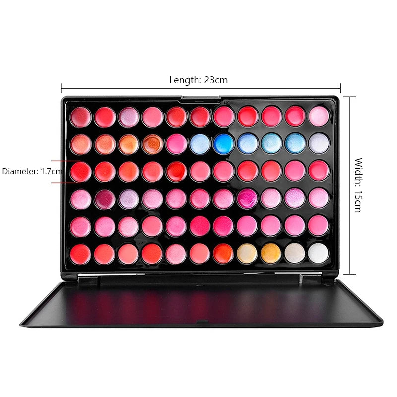 66 Colors Beauty Make Up Lipsticks Lip Gloss Moisturizer Shimmer Lipstick Palette Maquiagem Moisturizer