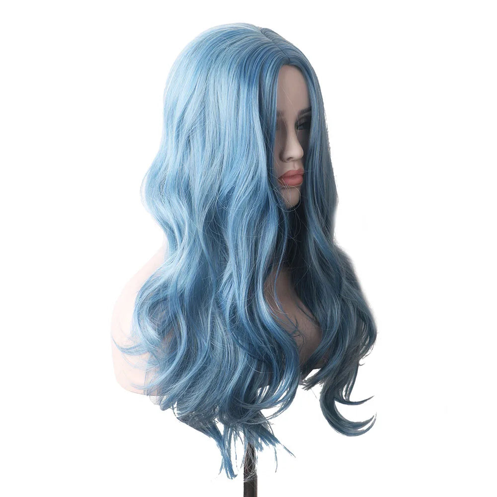 Wavy Womans Wigs Synthetic Hair Wigs For Women Cosplay Wig Long Colorful Wig Pink Purple Green Brown