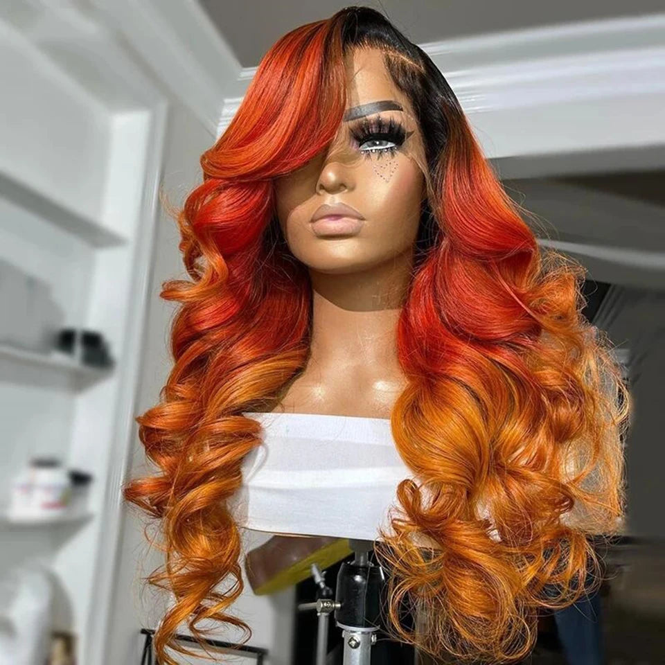 Colorful Human Hair Wigs Clearance Sale Limited Quantity Bleached Knots 13x4x1 Lace T Part Wigs