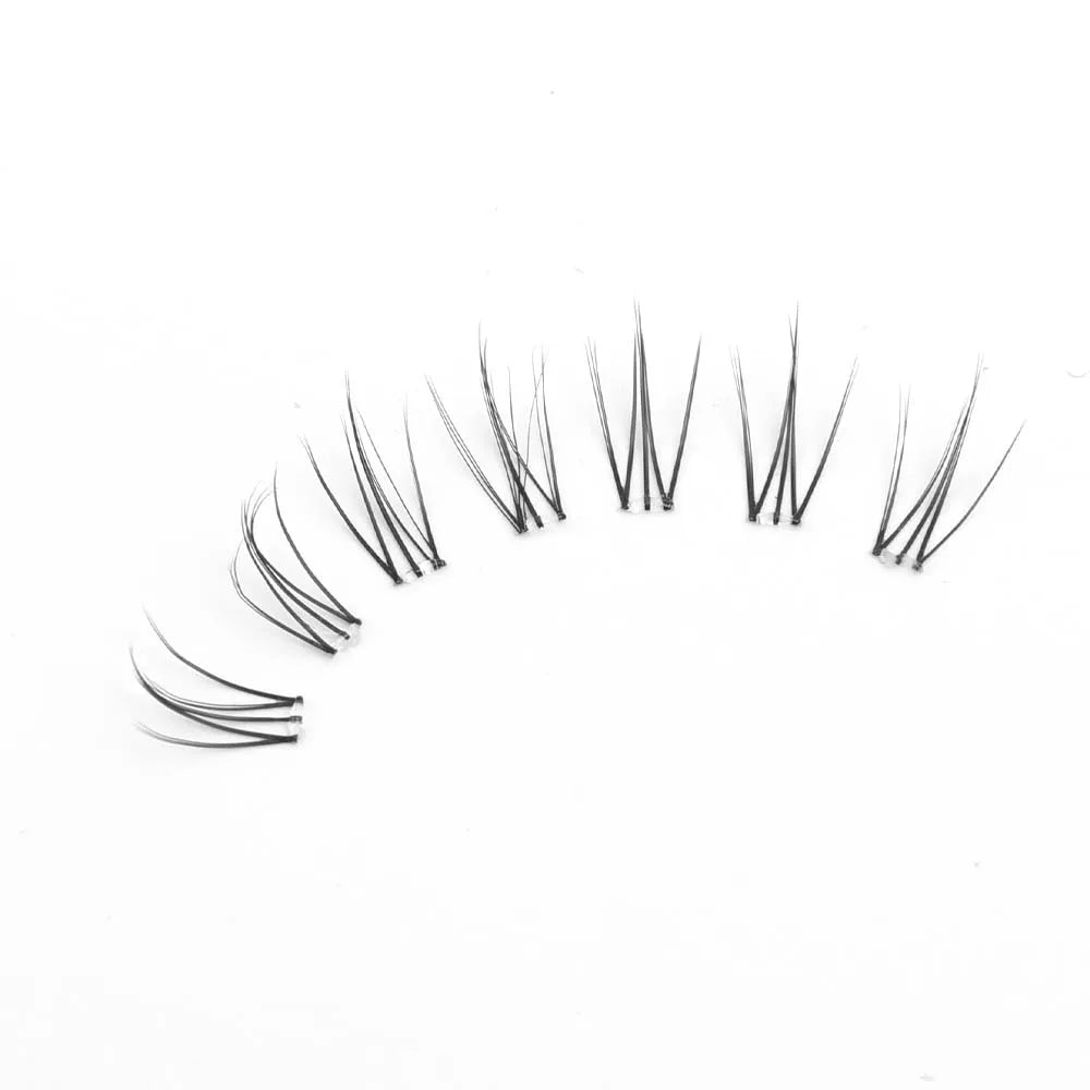 6 Rows Of Glue-Free False Eyelashes In A Single Cluster, Natural And Curled For Comfortable Wearfalse Eyelashes