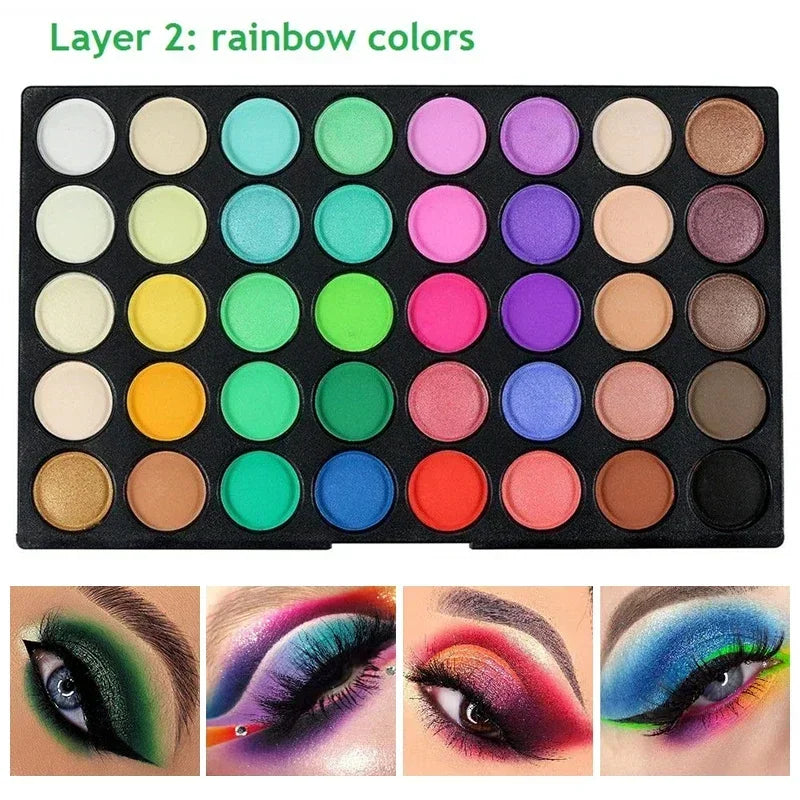 120 Color Eye Makeup Waterproof Make up Nude Eye Shadow Palette Glitter Matte Pigmented