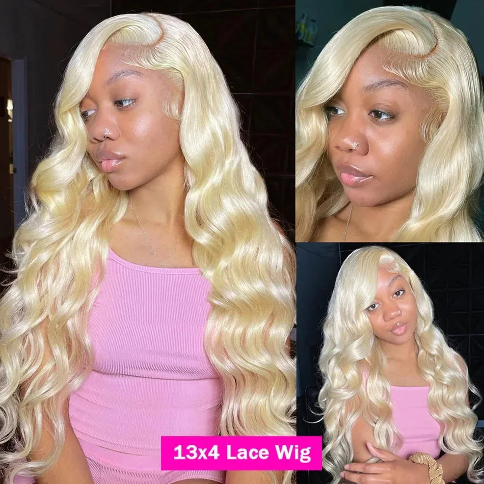 30 40 Inch 613 Hd Lace Frontal Wigs 13x4 13x6 Body Wave Human Hair Wigs Brazilian 220 Density Blonde transparent Lace Front Wig