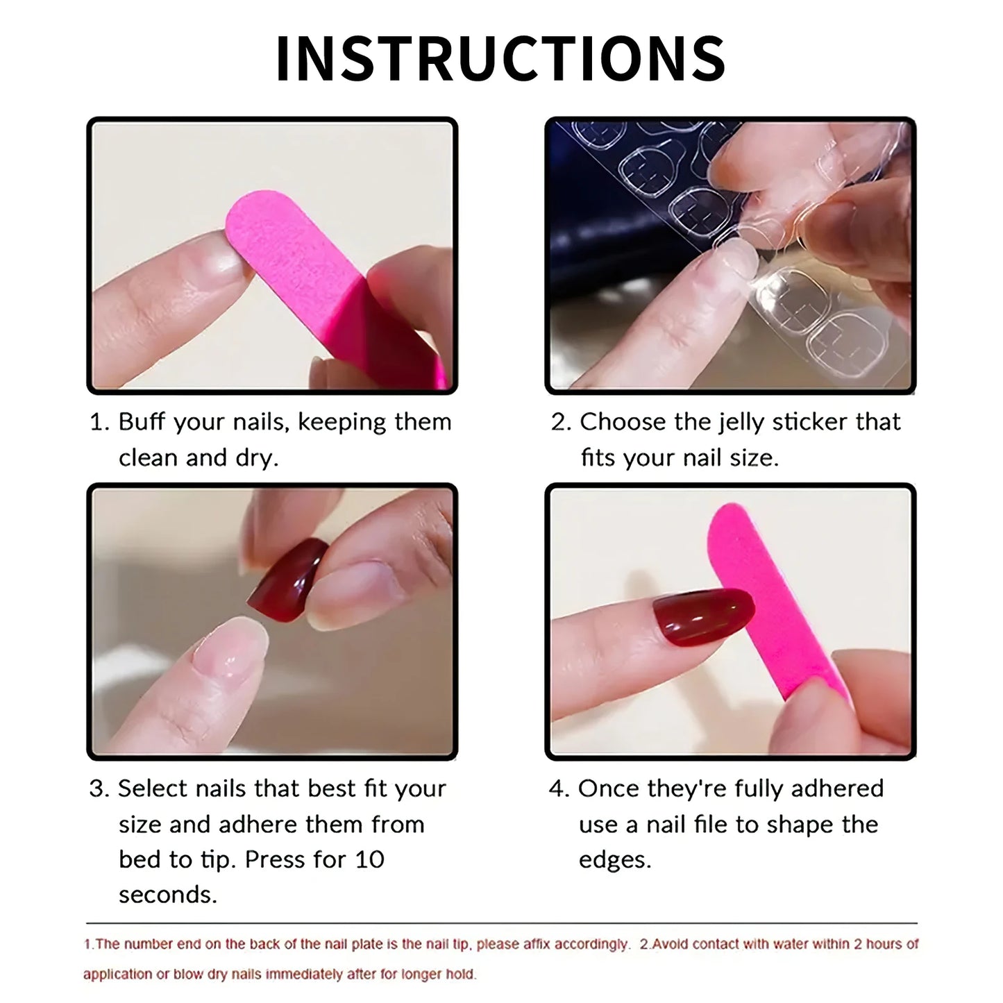 Nude Color Fake Nails for Women and Girls Short Round Head Press on Nails White French Tip
