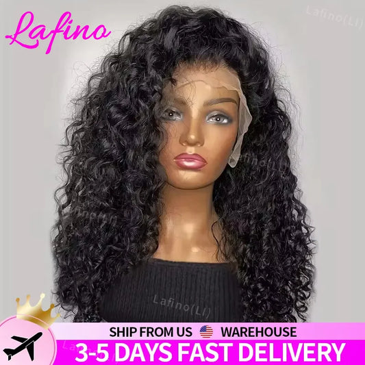 Curly Human Hair Wigs For Women Water Wave Lace Front Wig 13x4 13x6 Lace Frontal Deep Wave Wig