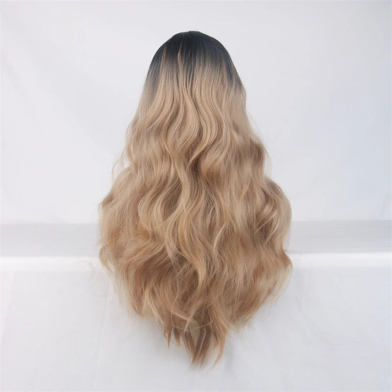 Wavy Womans Wigs Synthetic Hair Wigs For Women Cosplay Wig Long Colorful Wig Pink Purple Green Brown