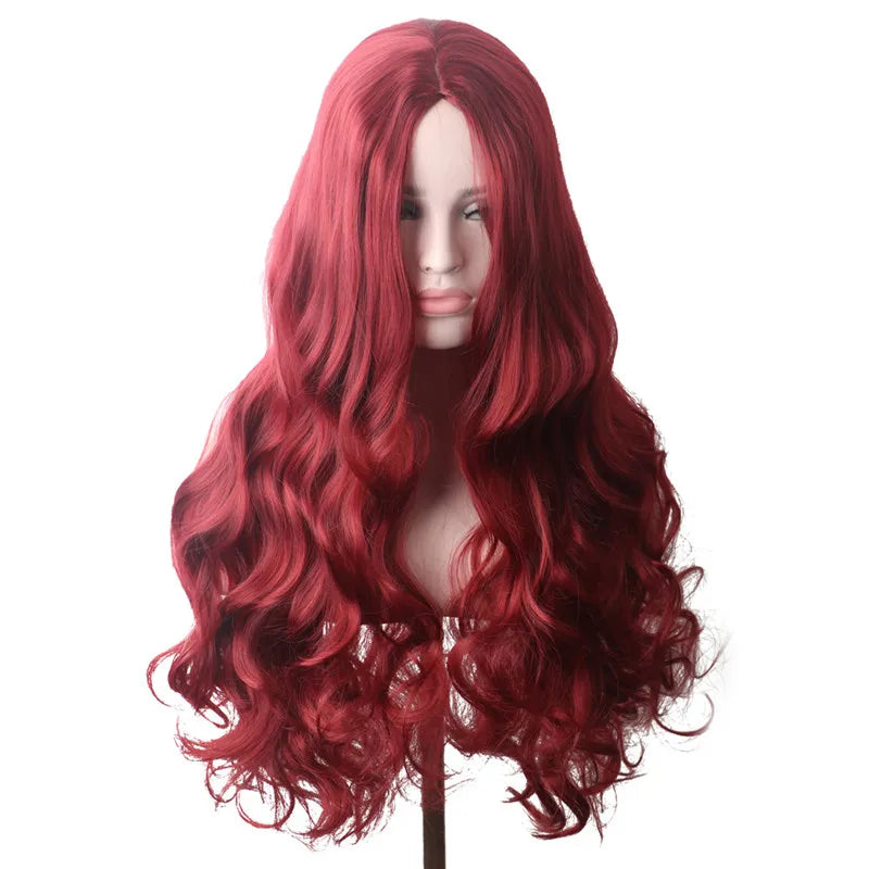 Wavy Womans Wigs Synthetic Hair Wigs For Women Cosplay Wig Long Colorful Wig Pink Purple Green Brown