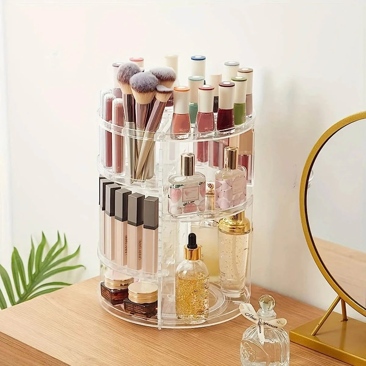 360° Rotating Makeup Organizer, Spinning Bathroom Organizer Countertop, organizer for cosmetics