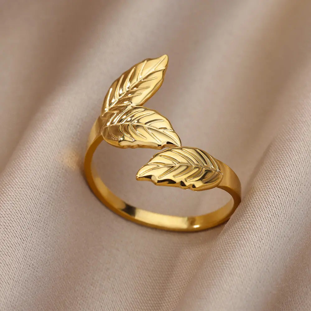 Stainless Steel Rings for Women 2024 Trend New in Gold Color Ring
