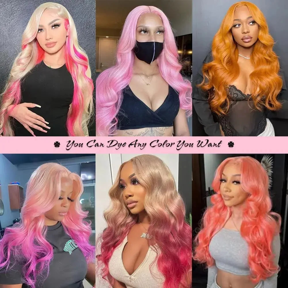 30 40 Inch 613 Hd Lace Frontal Wigs 13x4 13x6 Body Wave Human Hair Wigs Brazilian 220 Density Blonde transparent Lace Front Wig