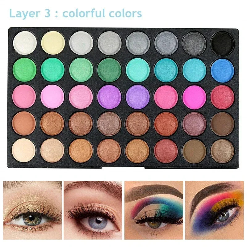120 Color Eye Makeup Waterproof Make up Nude Eye Shadow Palette Glitter Matte Pigmented