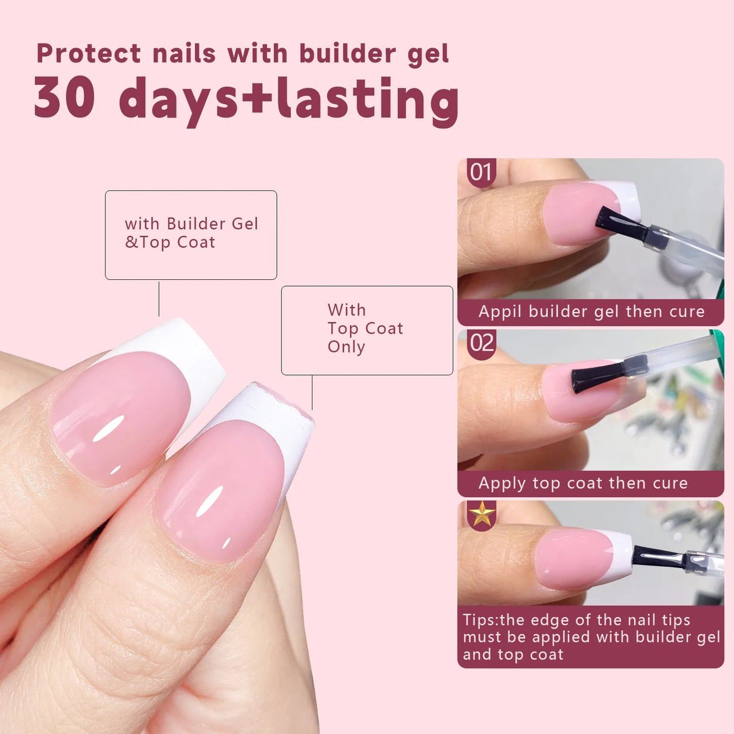 150pcs Nude White Fake Nails Need Adhesive Glue Glitter Press on Nails Women Wearable Nail