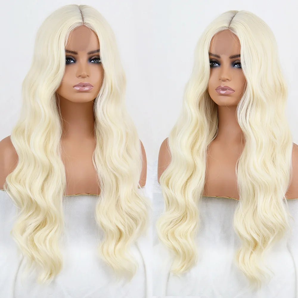 Wavy Womans Wigs Synthetic Hair Wigs For Women Cosplay Wig Long Colorful Wig Pink Purple Green Brown