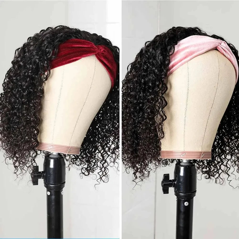 Headband Wig Human Hair Curly Human Hair Wigs For Women Human Hair Short Bob Wig