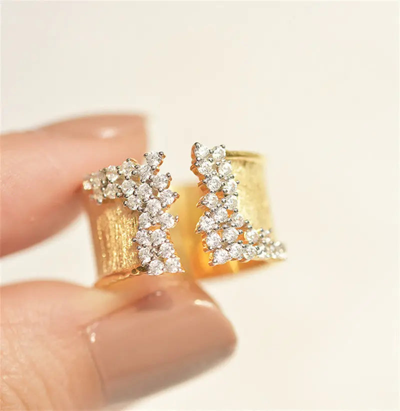 New Adjustable Colorful Drip Glaze Ring Women Fashion Retro Geometric Gold Colour Metal Rings
