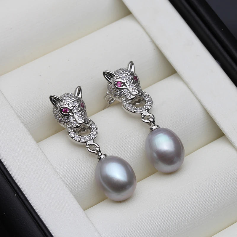 Women's Earrings Trend Hanging Real River Cultured Natural Freshwater Pearl Earring