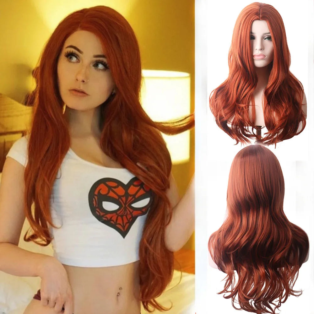 Wavy Womans Wigs Synthetic Hair Wigs For Women Cosplay Wig Long Colorful Wig Pink Purple Green Brown