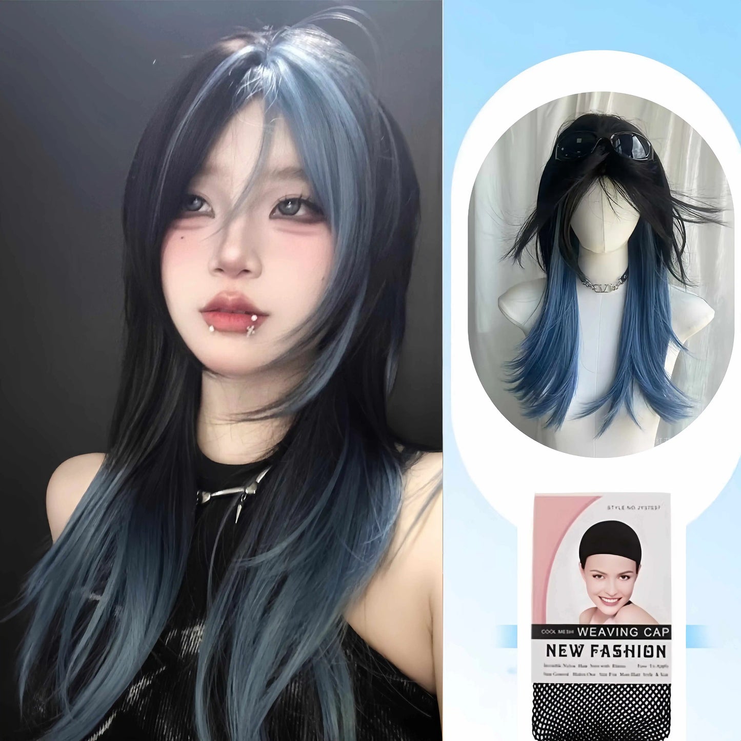 Pink Wig for Women Long Wavy Cosplay Wigs Natural Soft Sweet Synthetic Wig for Daily Use