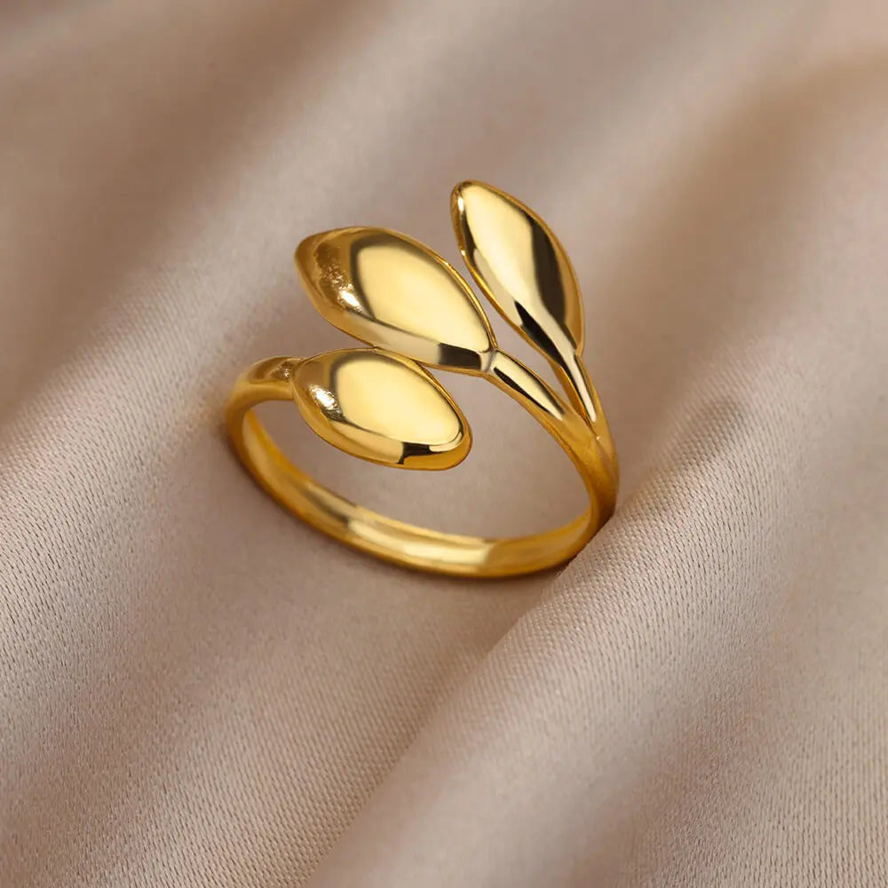 Stainless Steel Rings for Women 2024 Trend New in Gold Color Ring