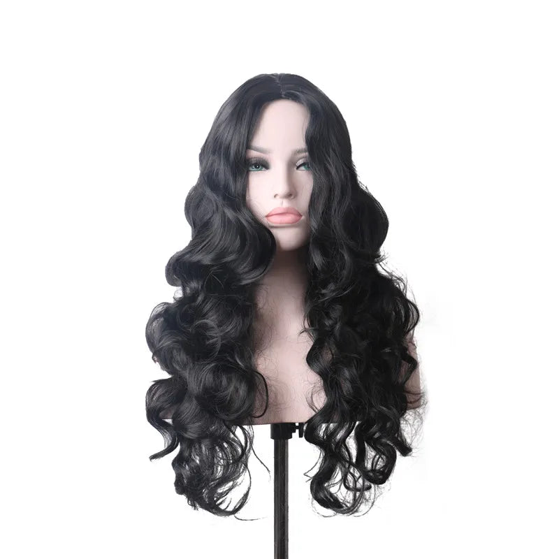 Wavy Womans Wigs Synthetic Hair Wigs For Women Cosplay Wig Long Colorful Wig Pink Purple Green Brown
