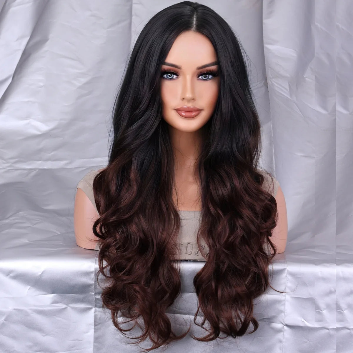 Wavy Womans Wigs Synthetic Hair Wigs For Women Cosplay Wig Long Colorful Wig Pink Purple Green Brown