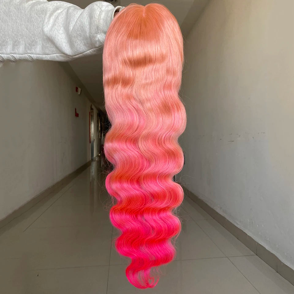 Colorful Human Hair Wigs Clearance Sale Limited Quantity Bleached Knots 13x4x1 Lace T Part Wigs