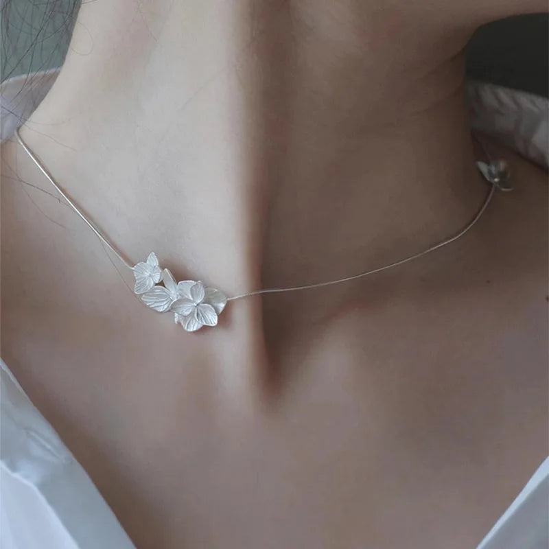 S925 Sterling Silver Necklaces For Women Simple Chain Fashion Minimalist Pendant Necklaces  Gift