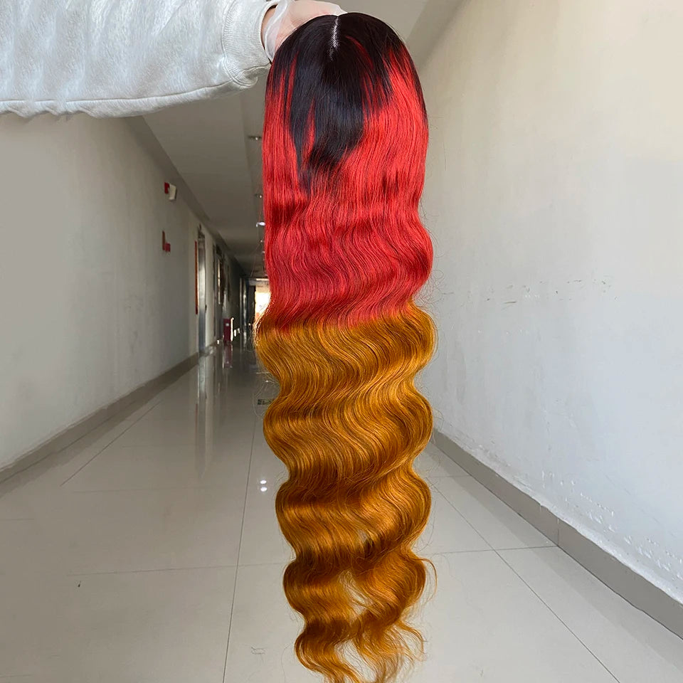 Colorful Human Hair Wigs Clearance Sale Limited Quantity Bleached Knots 13x4x1 Lace T Part Wigs