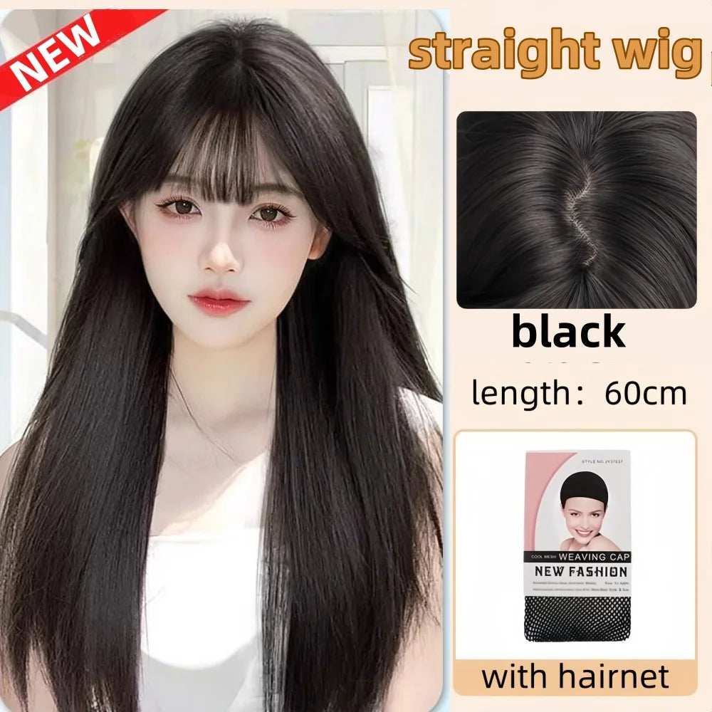 Pink Wig for Women Long Wavy Cosplay Wigs Natural Soft Sweet Synthetic Wig for Daily Use