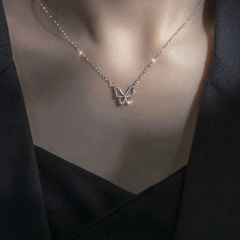 Two Round Shaped Necklaces Female Exquisite Geometric Women Chain Choker Neck Necklace