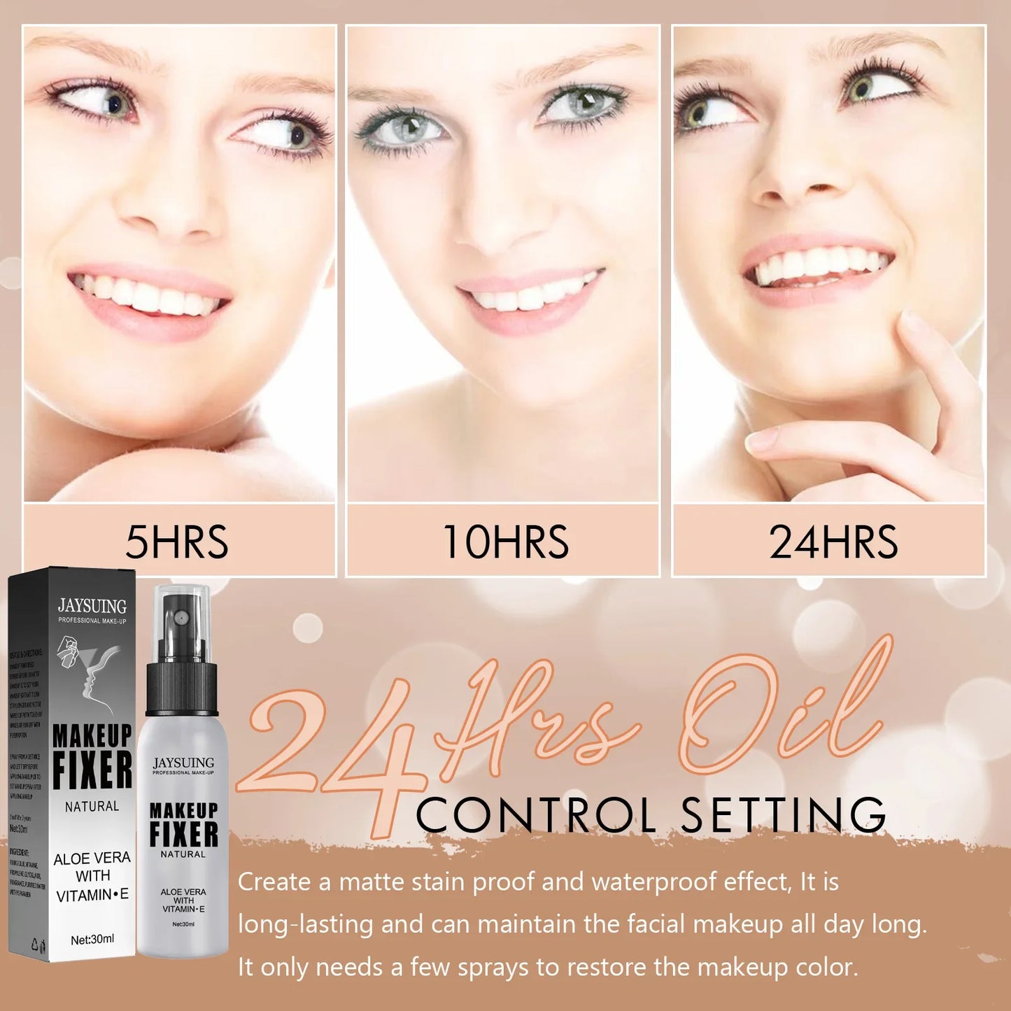 Makeup Setting Spray Moisturizing Lotion Hydrate Oil Control Long-lasting Make Up Natural Matte