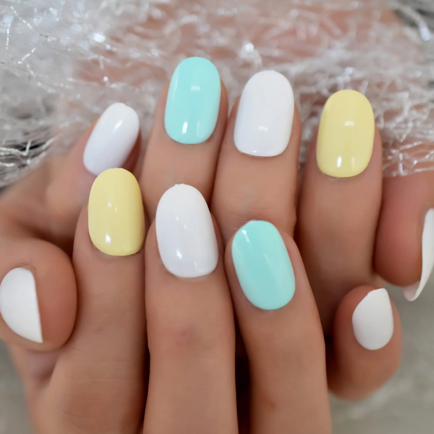 iMABC press on fake nails a great number of patterns hand art for women and girls come