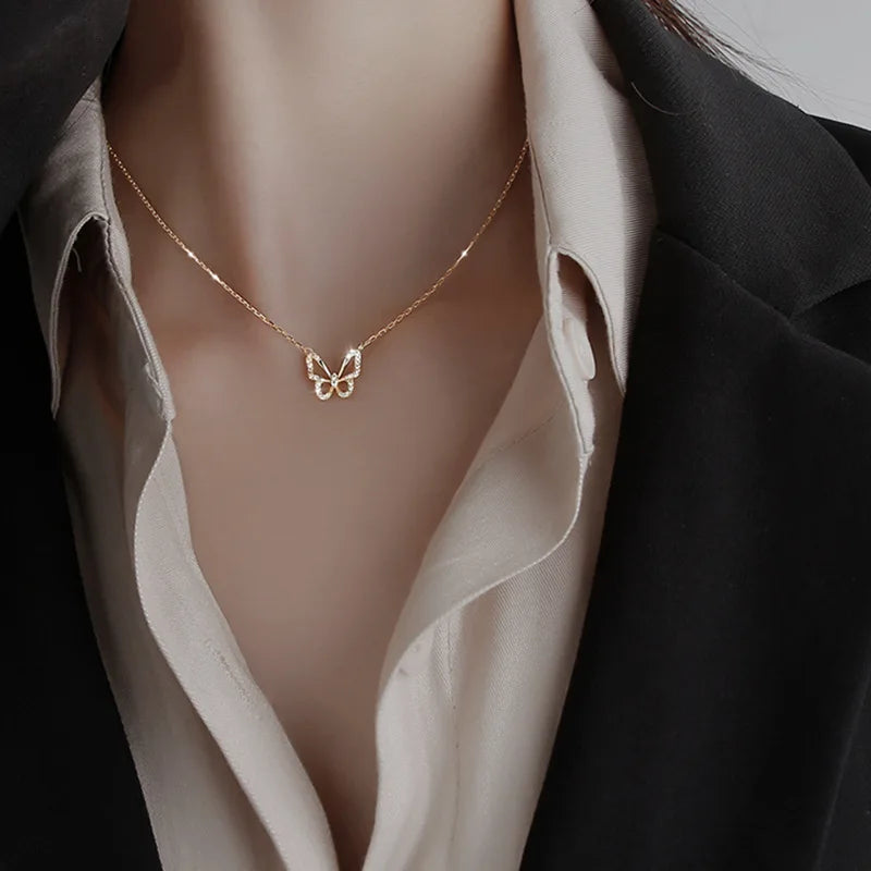 Two Round Shaped Necklaces Female Exquisite Geometric Women Chain Choker Neck Necklace