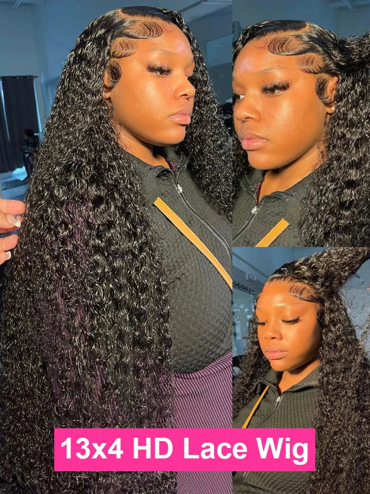 High Density Deep Wave Hd Lace Wig 13x6 Human Hair Water Wave 13x4 Lace Frontal Wigs Curly Wigs For Women 6x4 5x5 4x4 Wigs