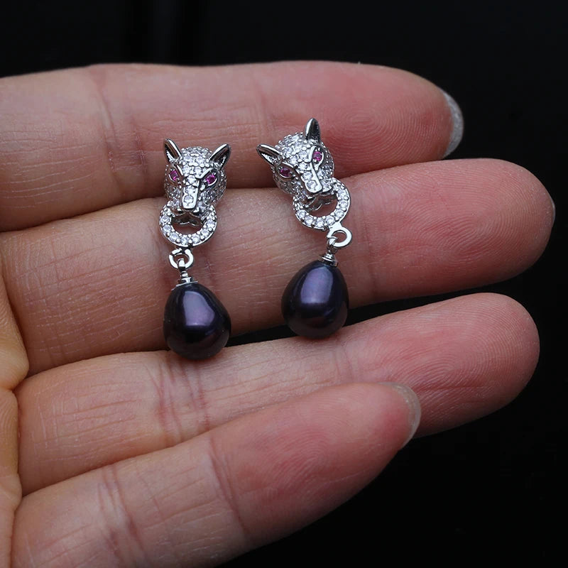 Women's Earrings Trend Hanging Real River Cultured Natural Freshwater Pearl Earring