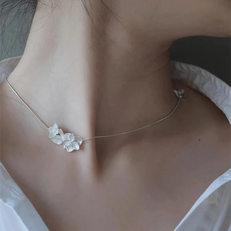 S925 Sterling Silver Necklaces For Women Simple Chain Fashion Minimalist Pendant Necklaces  Gift