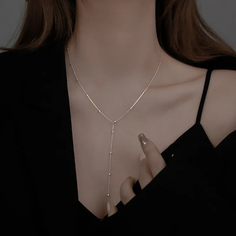 Women's Exquisite Charm Long Neck Chain Romantic Classic Elegant Style Jewelry Delicate Korean Fashion