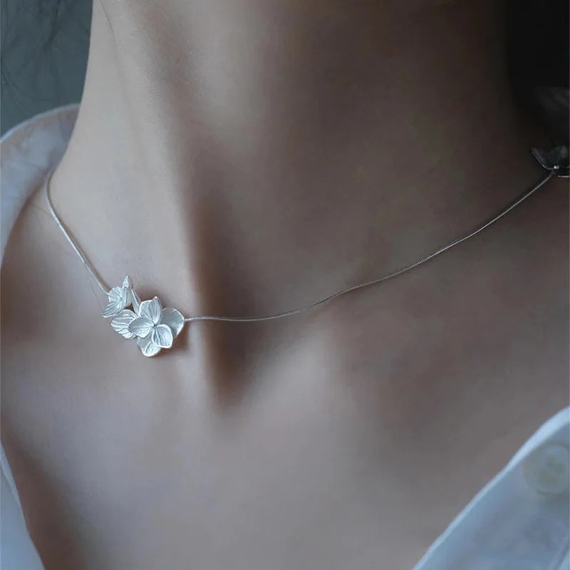 S925 Sterling Silver Necklaces For Women Simple Chain Fashion Minimalist Pendant Necklaces  Gift