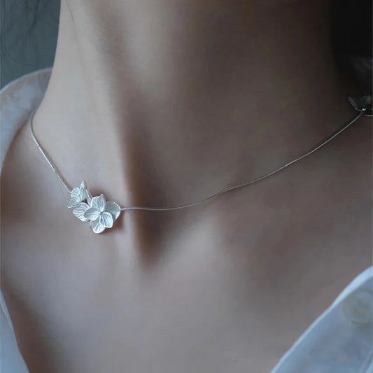 S925 Sterling Silver Necklaces For Women Simple Chain Fashion Minimalist Pendant Necklaces  Gift