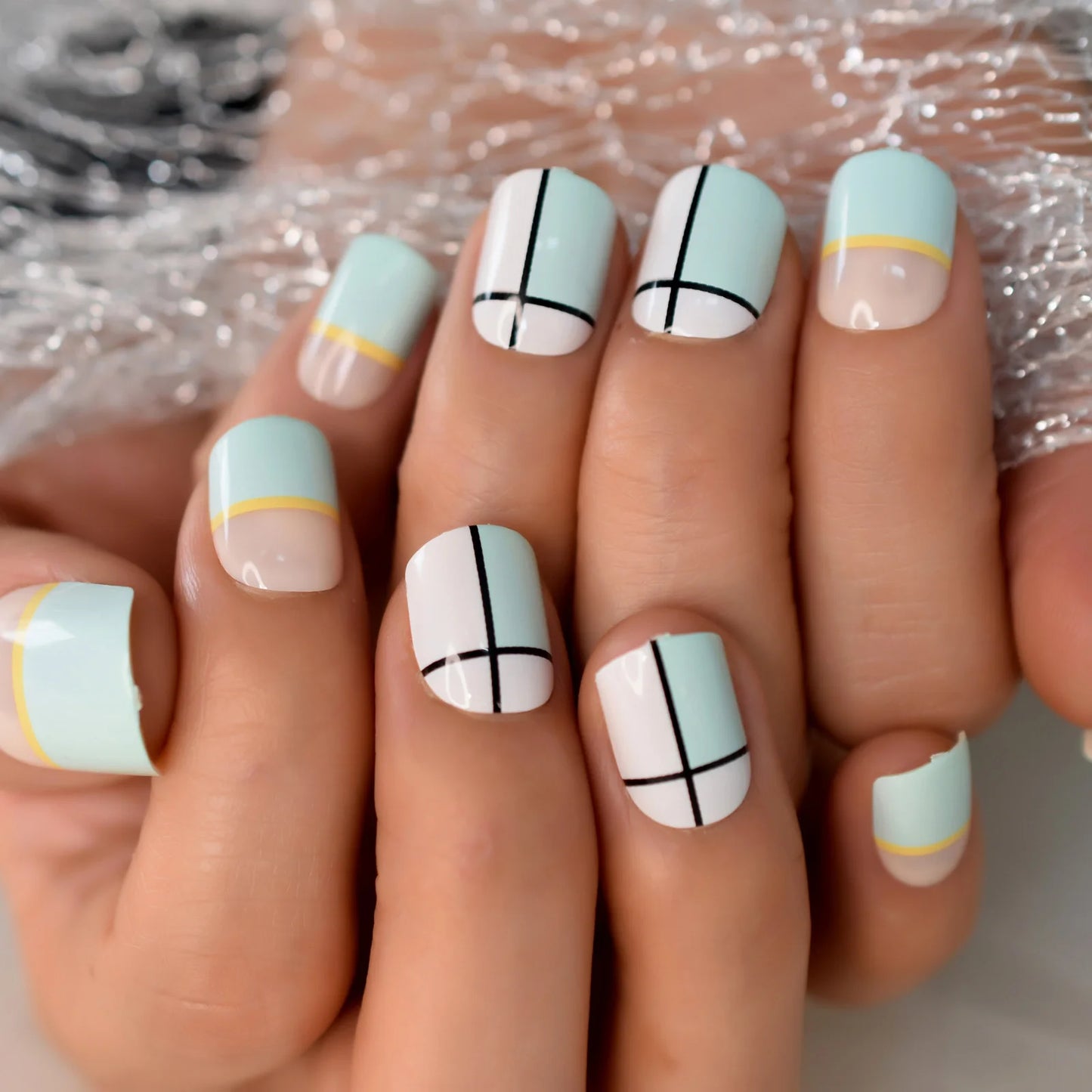 iMABC press on fake nails a great number of patterns hand art for women and girls come
