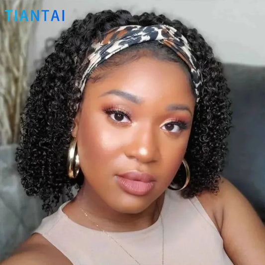 Headband Wig Human Hair Curly Human Hair Wigs For Women Human Hair Short Bob Wig